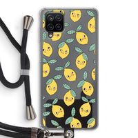 Citroenen: Samsung Galaxy A12 Transparant Hoesje met koord