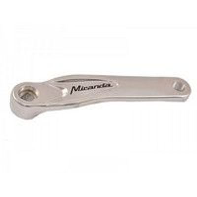 Miranda alu linkse crank alfa 1 170mm lengte zilver 574001