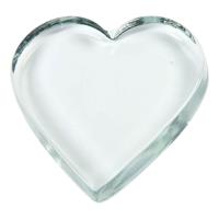 Creativ Company Hart glas transparant, 10x9cm