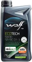 Wolf motorolie "ecotech sp/rc d1-3". motoroil 5w30 1l ecotech sp/rc d1-3