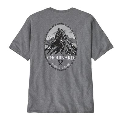 Patagonia Chouinard Crest Pocket Responsibili-Tee T-shirt Heren Gravel Heather L