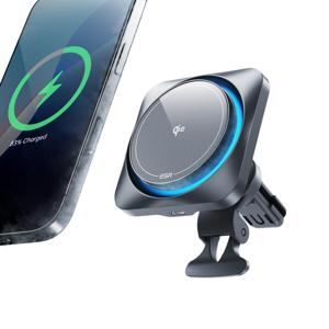 Qi2 Wireless Car Charger with CryoBoost (HaloLock) Dark Gray