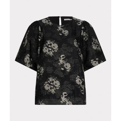 Esqualo - Zwart | Dames | Blouse | Zwart | 40 | regular | Kamst mode