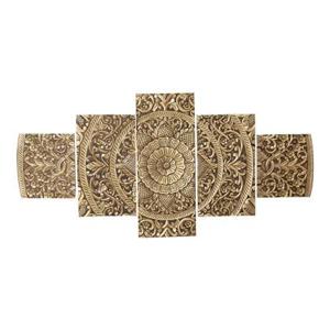 PTMD Sharlene Gold MDF antique carved wallpanel 5 pcs