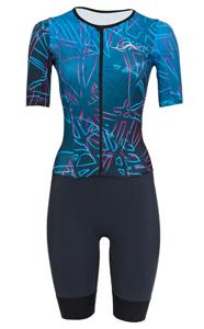 Sailfish Aerosuit perform trisuit korte mouw blauw dames S