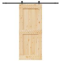 Schuifdeur met beslag 95x210 cm massief grenenhout
