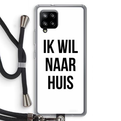 Ik wil naar huis: Samsung Galaxy A42 5G Transparant Hoesje met koord