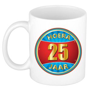 25 jaar verjaardag mok / beker - verjaardagscadeau - feest mokken