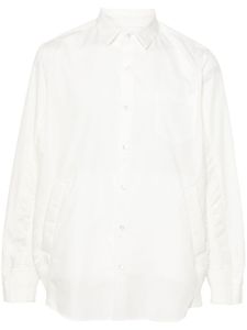 sacai chemise en popeline à empiècements nervurés - Blanc