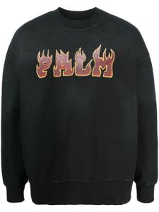 Palm Angels sweat à logo Flames imprimé - Noir
