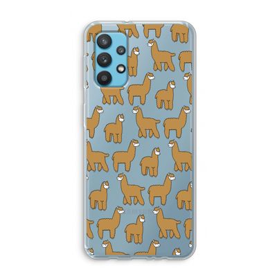Alpacas: Samsung Galaxy A32 4G Transparant Hoesje