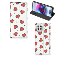 Motorola Moto G100 Hoesje met Magneet Hearts