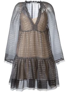 Stella McCartney mini-robe à ourlet volanté - Noir