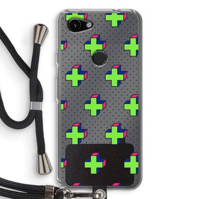 8-bit N°10: Pixel 3a Transparant Hoesje met koord