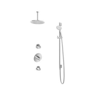 Hotbath Get Together IBS2RCR inbouwdouche met 3s handdouche, 15cm plafondbuis, 25cm hoofddouche en glijstang chroom