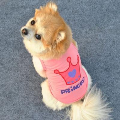 Schattige kleine huisdier hond kleren kroon vest huisdier kleren grootte: XS (roze)