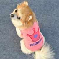 Schattige kleine huisdier hond kleren kroon vest huisdier kleren grootte: XS (roze)
