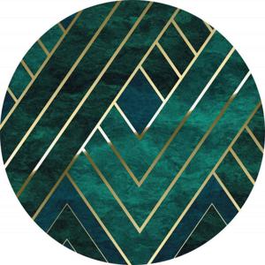 Fotobehang - Jade 125x125cm - Rond - Vliesbehang - Zelfklevend