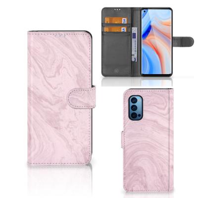 OPPO Reno 4 Pro 5G | Bookcase | Marble Pink - Origineel Cadeau Vriendin