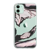 Roze stroom: iPhone 11 Transparant Hoesje