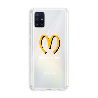 I'm lovin' you: Galaxy A51 4G Transparant Hoesje