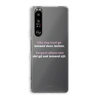gij zijt ook iemand: Sony Xperia 1 III Transparant Hoesje