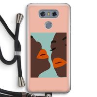 Orange lips: LG G6 Transparant Hoesje met koord
