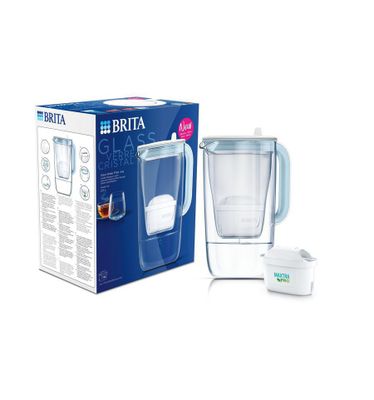 Waterfilterkan glass light blue
