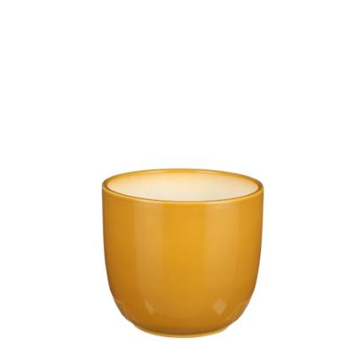 Tusca pot rond oker - h14xd14,5cm - Mica decorations