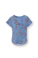 Pip Studio Tatum Top Korte Mouw Bodhi Flower Blauw XXL