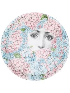 Fornasetti plateau Ortensia à fleurs - Bleu