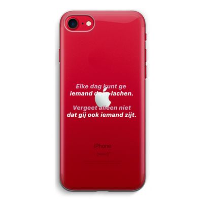 gij zijt ook iemand: iPhone SE 2020 Transparant Hoesje