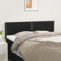 Hoofdborden 2 st 72x5x78/88 cm kunstleer zwart