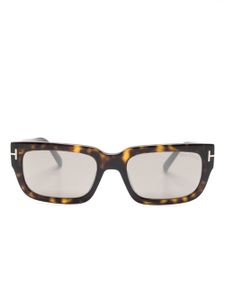 TOM FORD Eyewear lunettes de soleil Ezra à monture rectangulaire - Marron