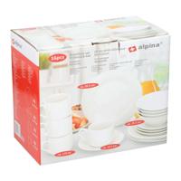 Serviesset Alpina Wit Keramisch 16 Onderdelen (4 Stuks)