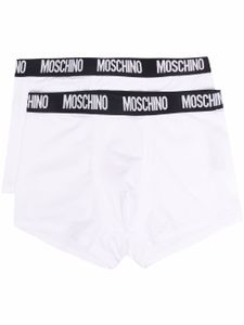 Moschino boxers à taille à logo - Blanc