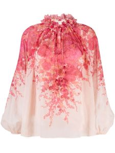 ZIMMERMANN blouse High Tide Billow - Rose