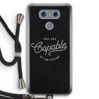 Capable: LG G6 Transparant Hoesje met koord