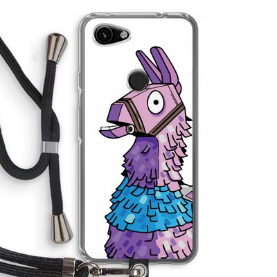 Lama: Pixel 3a Transparant Hoesje met koord