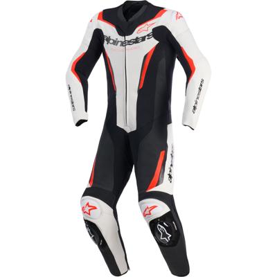 ALPINESTARS GP Force V2 1PC Suit, 1-delig motorpak, Wit-Zwart-Rood Fluo