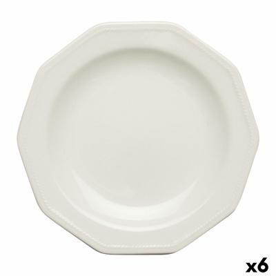 Dessertbord Churchill Artic White Wit Keramisch Porslin Ø 20,5 cm (6 Stuks)