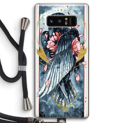 Golden Raven: Samsung Galaxy Note 8 Transparant Hoesje met koord