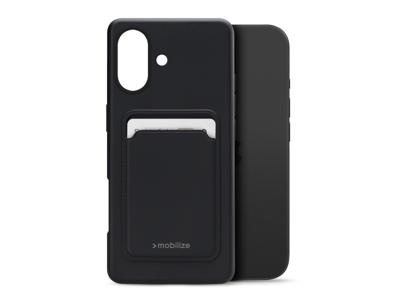 Mobilize Mobilize Rubber Gelly Card Case Apple iPhone 17 Matt Black