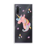 Roze eenhoorn: Samsung Galaxy Note 10 Plus Transparant Hoesje