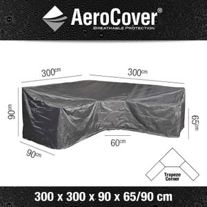 Loungesethoes hoek hoge rugleuning 300x300x90x65-90 - Aerocover