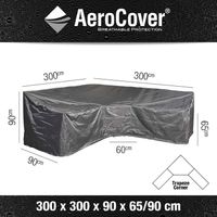 Loungesethoes hoek hoge rugleuning 300x300x90x65-90 - Aerocover Loungesethoes hoek hoge rugleuning 300x300x90x65-90 - Aerocover