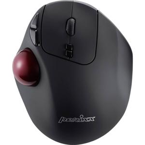 Perixx PERIMICE-717 D Trackball Radiografisch Laser Zwart 7 Toetsen 2000 dpi Ergonomisch, Geïntegreerde trackball