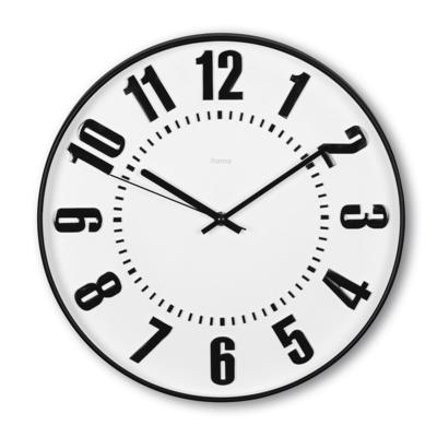 Hama Stille Wandklok Formentera 35 cm Zwart/Wit Hama Stille Wandklok Formentera 35 cm Zwart/Wit