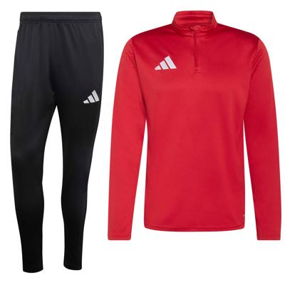 adidas Entrada 26 Trainingspak 1/4-Zip Rood Zwart