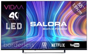 Salora 55UV210 tv 139,7 cm (55") 4K Ultra HD Smart TV Wifi Zwart 250 cd/m²